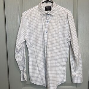 Nordstrom Men's Light Blue Plaid Dress Shirt